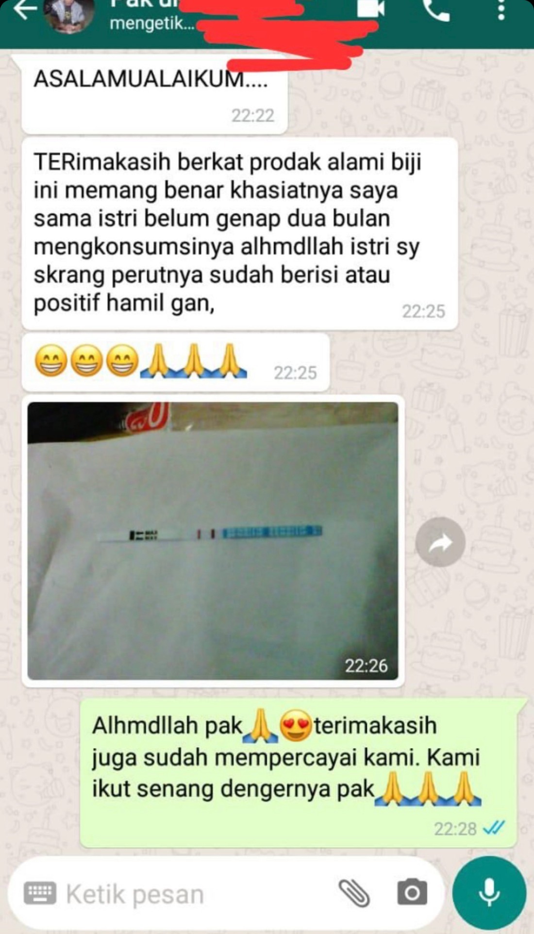 Screenshot testimoni pelanggan Halba Avicenna Health